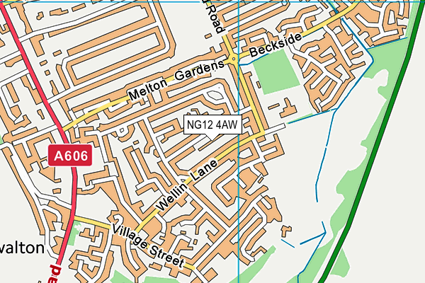 NG12 4AW map - OS VectorMap District (Ordnance Survey) NG12 4AW map - OS VectorMap District (Ordnance Survey)
