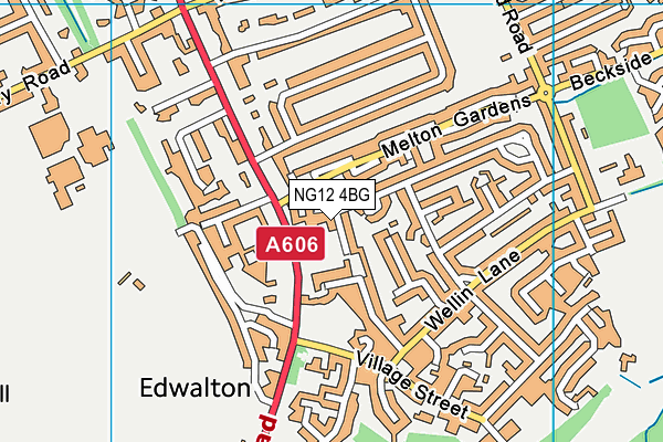 NG12 4BG map - OS VectorMap District (Ordnance Survey)