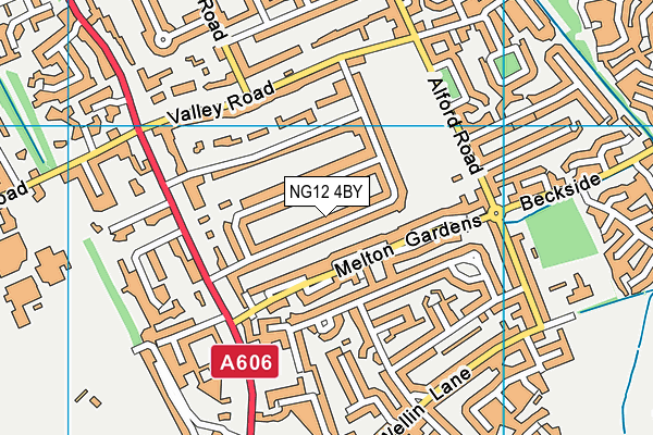 NG12 4BY map - OS VectorMap District (Ordnance Survey)