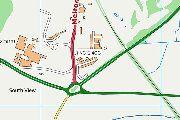 NG12 4GG map - OS VectorMap District (Ordnance Survey) NG12 4GG map - OS VectorMap District (Ordnance Survey)