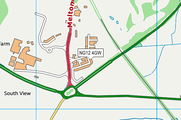 NG12 4GW map - OS VectorMap District (Ordnance Survey) NG12 4GW map - OS VectorMap District (Ordnance Survey)