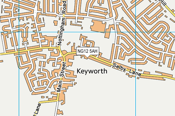 NG12 5AH map - OS VectorMap District (Ordnance Survey)