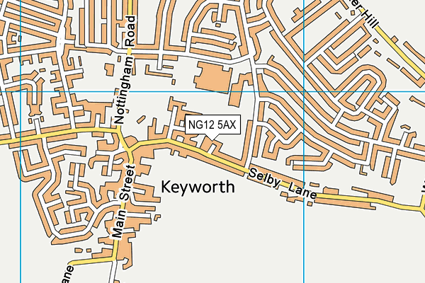 NG12 5AX map - OS VectorMap District (Ordnance Survey) NG12 5AX map - OS VectorMap District (Ordnance Survey)