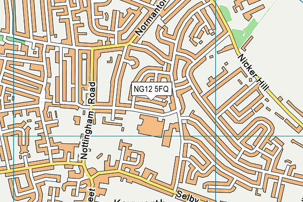 NG12 5FQ map - OS VectorMap District (Ordnance Survey) NG12 5FQ map - OS VectorMap District (Ordnance Survey)