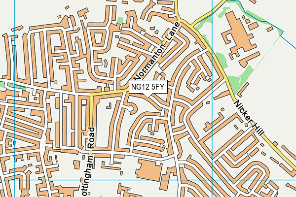NG12 5FY map - OS VectorMap District (Ordnance Survey) NG12 5FY map - OS VectorMap District (Ordnance Survey)