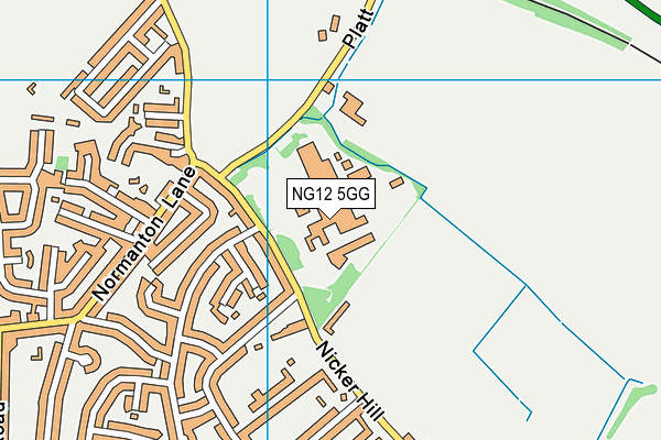 NG12 5GG map - OS VectorMap District (Ordnance Survey) NG12 5GG map - OS VectorMap District (Ordnance Survey)