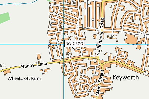 NG12 5GQ map - OS VectorMap District (Ordnance Survey) NG12 5GQ map - OS VectorMap District (Ordnance Survey)