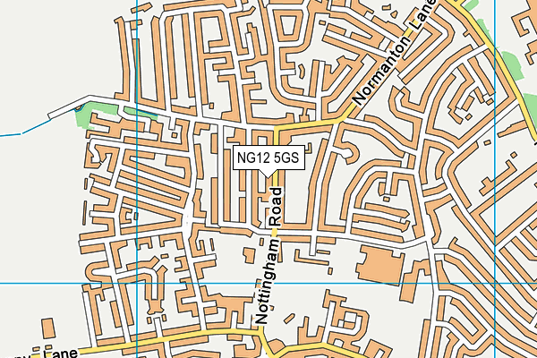 NG12 5GS map - OS VectorMap District (Ordnance Survey) NG12 5GS map - OS VectorMap District (Ordnance Survey)