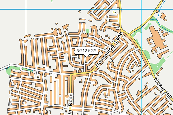 NG12 5GY map - OS VectorMap District (Ordnance Survey) NG12 5GY map - OS VectorMap District (Ordnance Survey)