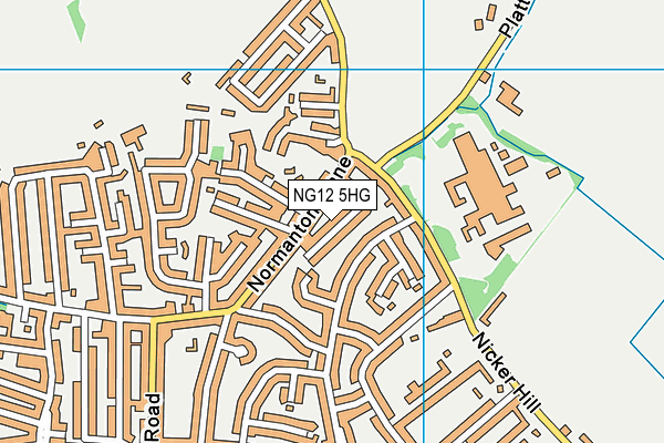 NG12 5HG map - OS VectorMap District (Ordnance Survey) NG12 5HG map - OS VectorMap District (Ordnance Survey)