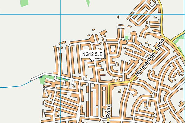 NG12 5JE map - OS VectorMap District (Ordnance Survey) NG12 5JE map - OS VectorMap District (Ordnance Survey)