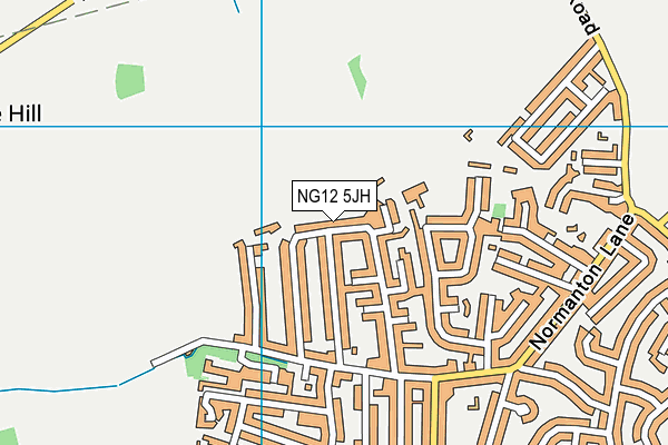 NG12 5JH map - OS VectorMap District (Ordnance Survey) NG12 5JH map - OS VectorMap District (Ordnance Survey)