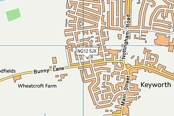NG12 5JX map - OS VectorMap District (Ordnance Survey) NG12 5JX map - OS VectorMap District (Ordnance Survey)