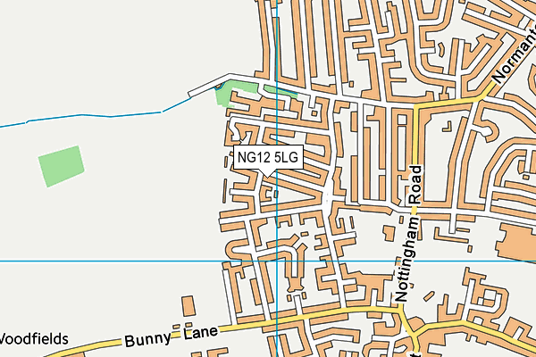 NG12 5LG map - OS VectorMap District (Ordnance Survey) NG12 5LG map - OS VectorMap District (Ordnance Survey)