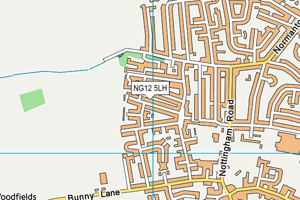 NG12 5LH map - OS VectorMap District (Ordnance Survey) NG12 5LH map - OS VectorMap District (Ordnance Survey)