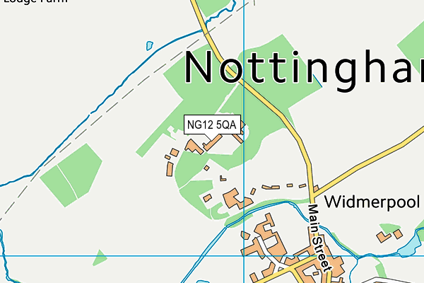 NG12 5QA map - OS VectorMap District (Ordnance Survey) NG12 5QA map - OS VectorMap District (Ordnance Survey)