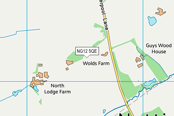 NG12 5QE map - OS VectorMap District (Ordnance Survey) NG12 5QE map - OS VectorMap District (Ordnance Survey)