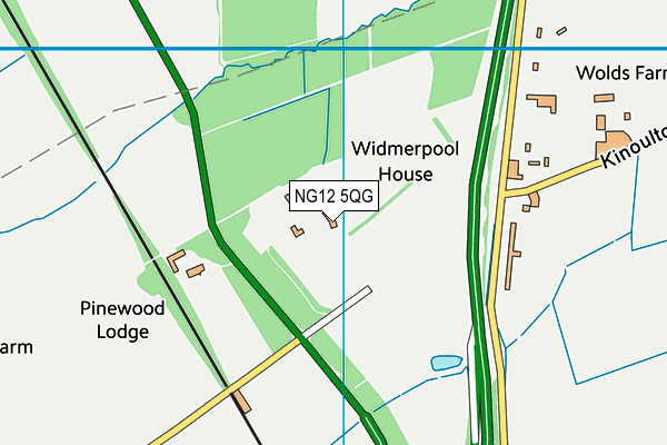 NG12 5QG map - OS VectorMap District (Ordnance Survey) NG12 5QG map - OS VectorMap District (Ordnance Survey)
