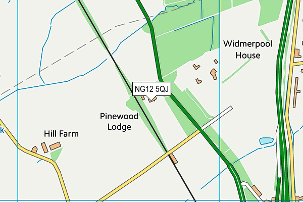 NG12 5QJ map - OS VectorMap District (Ordnance Survey) NG12 5QJ map - OS VectorMap District (Ordnance Survey)