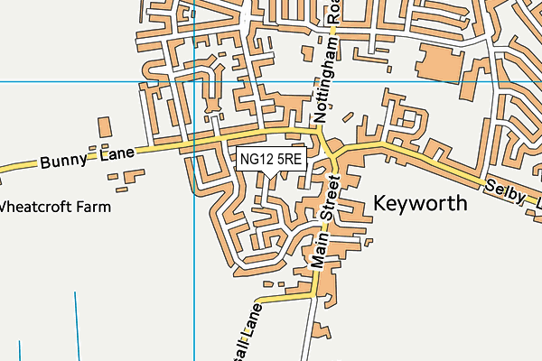 NG12 5RE map - OS VectorMap District (Ordnance Survey) NG12 5RE map - OS VectorMap District (Ordnance Survey)