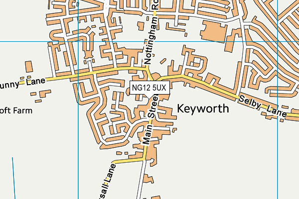 NG12 5UX map - OS VectorMap District (Ordnance Survey) NG12 5UX map - OS VectorMap District (Ordnance Survey)