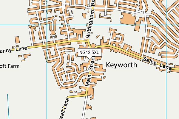 NG12 5XU map - OS VectorMap District (Ordnance Survey) NG12 5XU map - OS VectorMap District (Ordnance Survey)