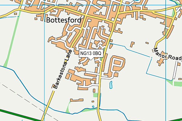 NG13 0BQ map - OS VectorMap District (Ordnance Survey) NG13 0BQ map - OS VectorMap District (Ordnance Survey)