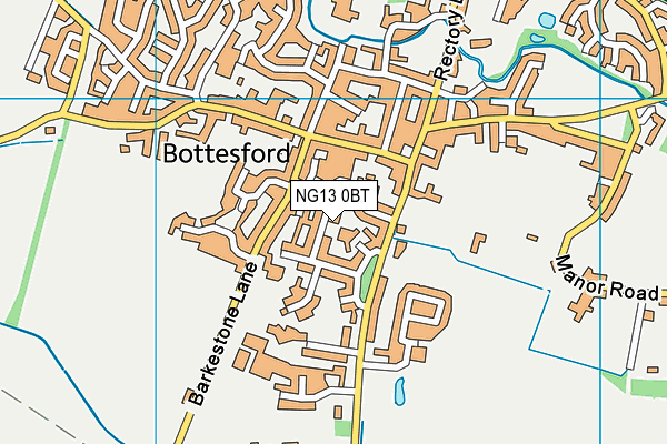 NG13 0BT map - OS VectorMap District (Ordnance Survey) NG13 0BT map - OS VectorMap District (Ordnance Survey)