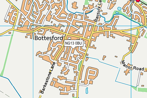 NG13 0BU map - OS VectorMap District (Ordnance Survey) NG13 0BU map - OS VectorMap District (Ordnance Survey)