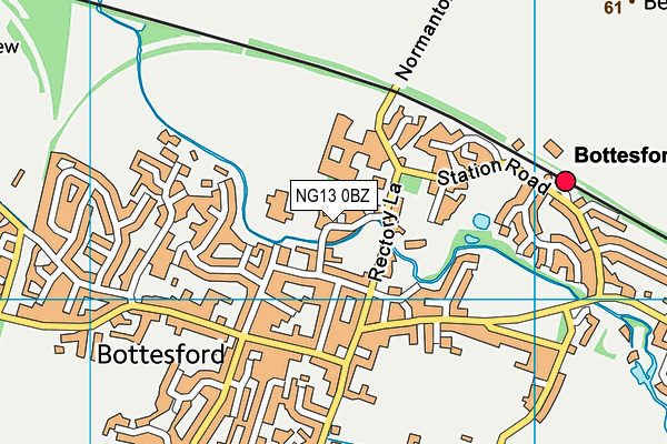 NG13 0BZ map - OS VectorMap District (Ordnance Survey) NG13 0BZ map - OS VectorMap District (Ordnance Survey)