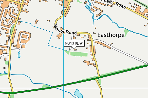 NG13 0DW map - OS VectorMap District (Ordnance Survey) NG13 0DW map - OS VectorMap District (Ordnance Survey)