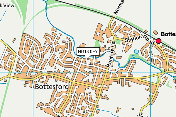 NG13 0EY map - OS VectorMap District (Ordnance Survey) NG13 0EY map - OS VectorMap District (Ordnance Survey)