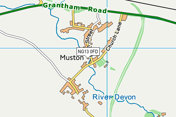 NG13 0FD map - OS VectorMap District (Ordnance Survey) NG13 0FD map - OS VectorMap District (Ordnance Survey)