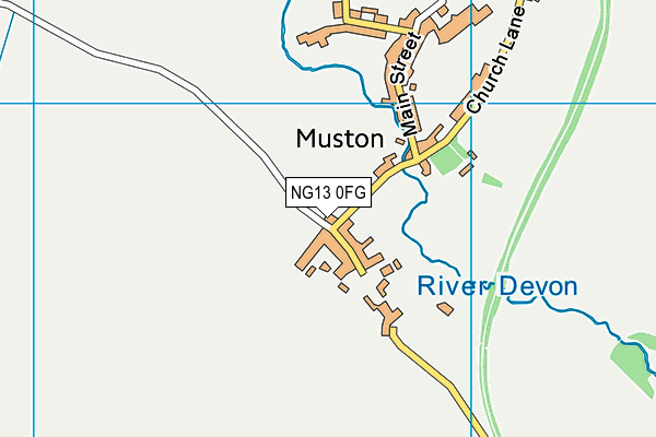 NG13 0FG map - OS VectorMap District (Ordnance Survey) NG13 0FG map - OS VectorMap District (Ordnance Survey)