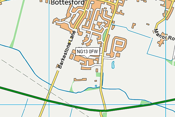 NG13 0FW map - OS VectorMap District (Ordnance Survey) NG13 0FW map - OS VectorMap District (Ordnance Survey)