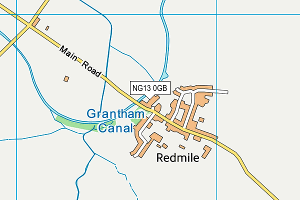 NG13 0GB map - OS VectorMap District (Ordnance Survey) NG13 0GB map - OS VectorMap District (Ordnance Survey)