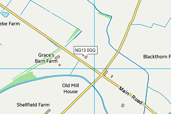 NG13 0GQ map - OS VectorMap District (Ordnance Survey) NG13 0GQ map - OS VectorMap District (Ordnance Survey)