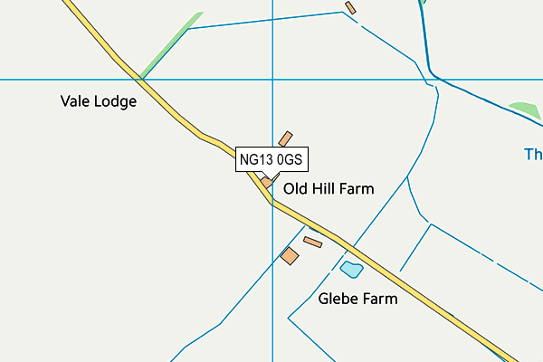 NG13 0GS map - OS VectorMap District (Ordnance Survey) NG13 0GS map - OS VectorMap District (Ordnance Survey)