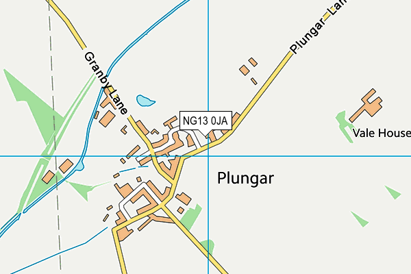NG13 0JA map - OS VectorMap District (Ordnance Survey) NG13 0JA map - OS VectorMap District (Ordnance Survey)