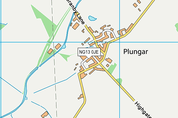 NG13 0JE map - OS VectorMap District (Ordnance Survey) NG13 0JE map - OS VectorMap District (Ordnance Survey)