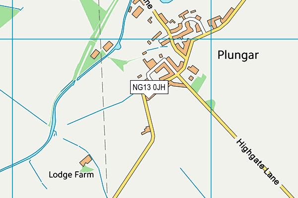 NG13 0JH map - OS VectorMap District (Ordnance Survey) NG13 0JH map - OS VectorMap District (Ordnance Survey)
