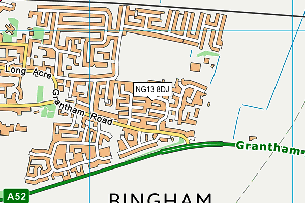 NG13 8DJ map - OS VectorMap District (Ordnance Survey) NG13 8DJ map - OS VectorMap District (Ordnance Survey)