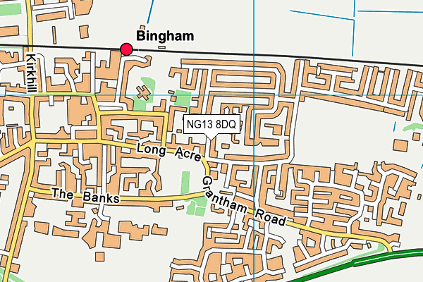 NG13 8DQ map - OS VectorMap District (Ordnance Survey) NG13 8DQ map - OS VectorMap District (Ordnance Survey)