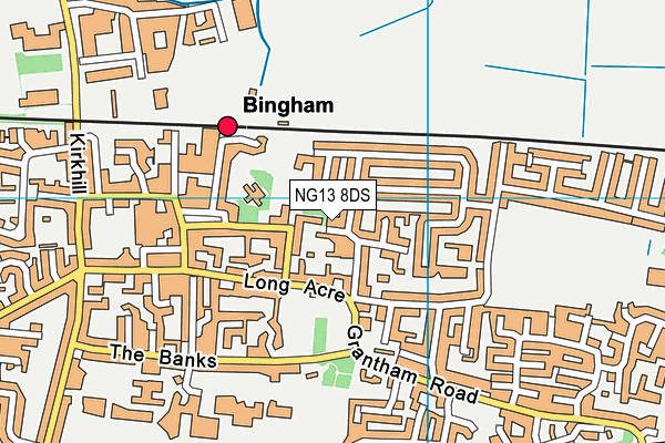 NG13 8DS map - OS VectorMap District (Ordnance Survey) NG13 8DS map - OS VectorMap District (Ordnance Survey)