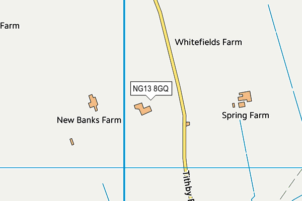 NG13 8GQ map - OS VectorMap District (Ordnance Survey)