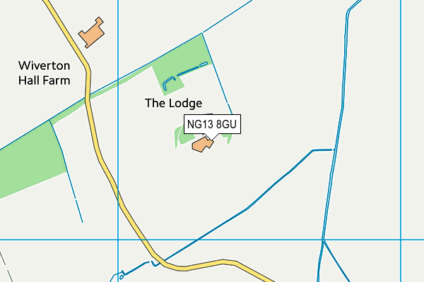 NG13 8GU map - OS VectorMap District (Ordnance Survey) NG13 8GU map - OS VectorMap District (Ordnance Survey)