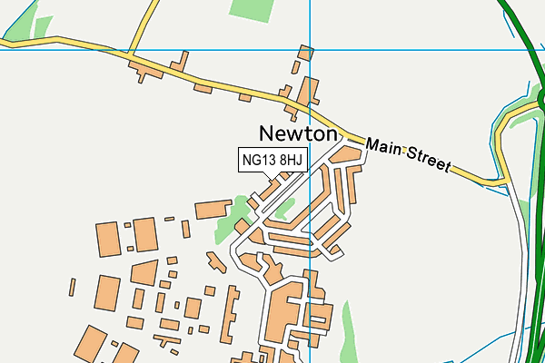 NG13 8HJ map - OS VectorMap District (Ordnance Survey) NG13 8HJ map - OS VectorMap District (Ordnance Survey)