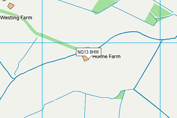 NG13 8HW map - OS VectorMap District (Ordnance Survey) NG13 8HW map - OS VectorMap District (Ordnance Survey)
