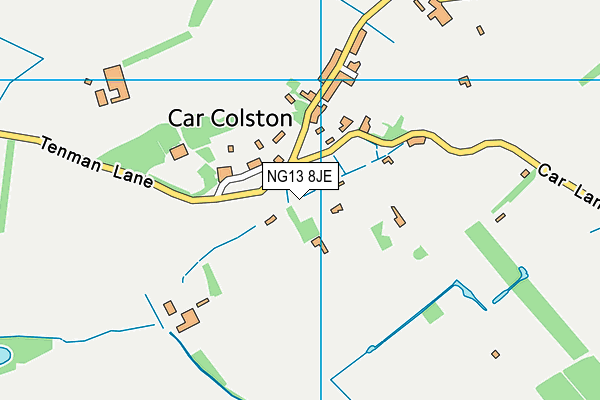 NG13 8JE map - OS VectorMap District (Ordnance Survey) NG13 8JE map - OS VectorMap District (Ordnance Survey)