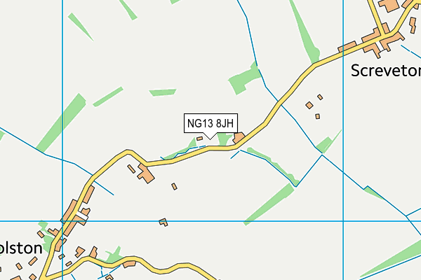 NG13 8JH map - OS VectorMap District (Ordnance Survey) NG13 8JH map - OS VectorMap District (Ordnance Survey)